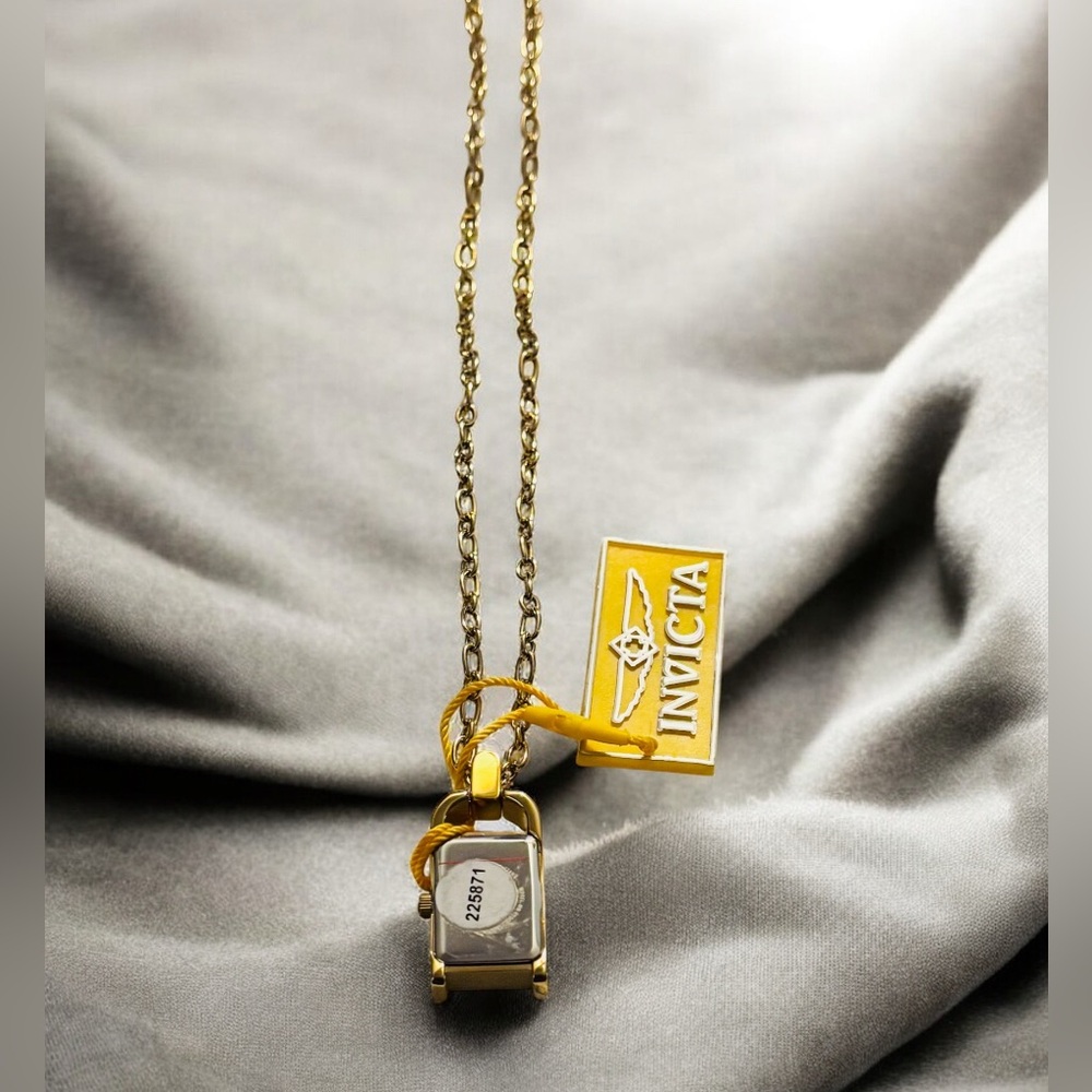 NWT Invicta Mini Angel Gold-tone Watch Necklace - Picture 7 of 8